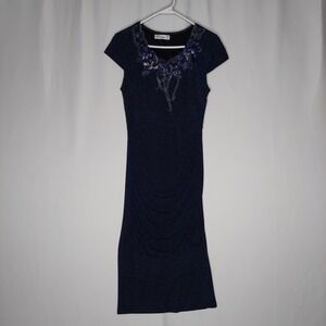Vfemage Bodycon Dress 12 Retro 60s Metallic Sparkle Applique Ruched Old Money‎